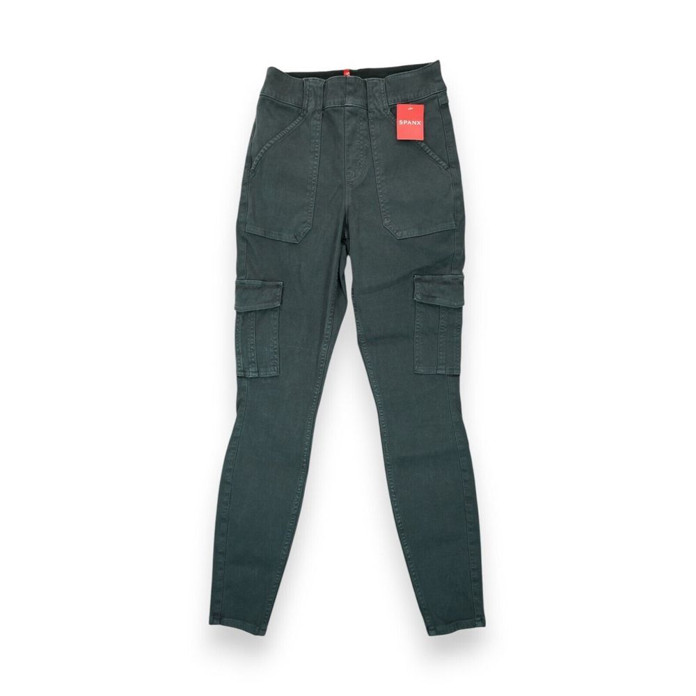 NWT Spanx Washed Black Stretch Twill Cargo‎ Ankle Pant Size S 20311R MSRP $128